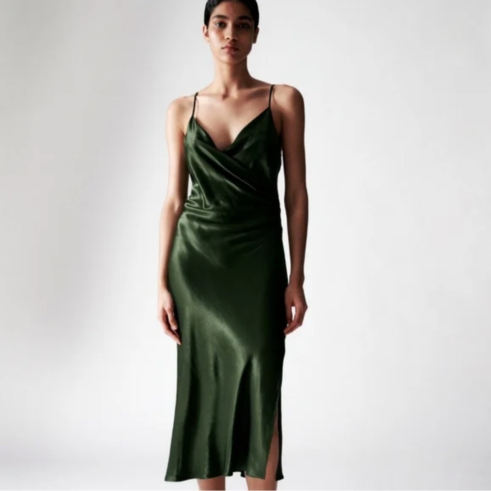 Zara NWT Draped lingerie style dress size XS